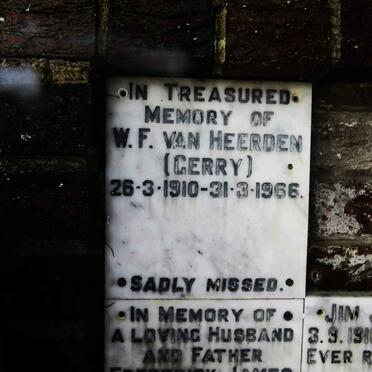 HEERDEN W.F., van 1910-1966