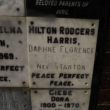 HARRIS Hilton Rodgers &amp; Daphne Florence STANTON