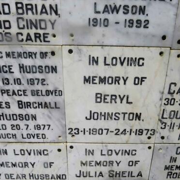 JOHNSTON Beryl 1907-1973