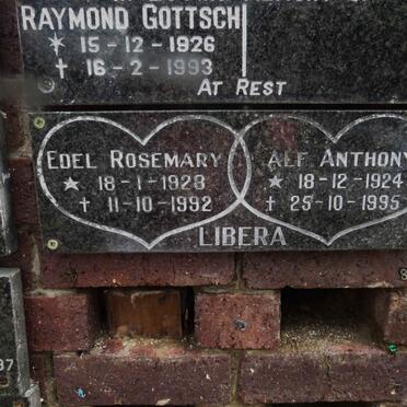 LIBERA Alf Anthony 1924-1995 &amp; Edel Rosemary 1928-1992