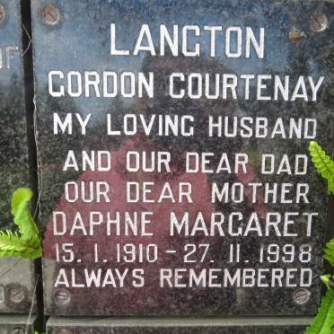 LANGTON Gordon Courtenay &amp; Daphne Margaret 1910-1998