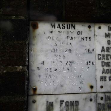 MASON Ernest H. 1902-1996 &amp; Susan 1906-1964