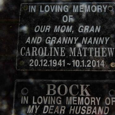 MATTHEW Caroline 1941-2014