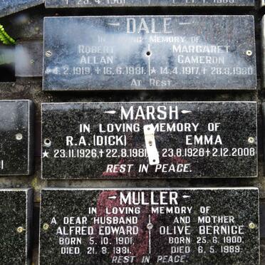 MULLER Alfred Edward 1901-1981 &amp; Olive Bernice 1900-1989