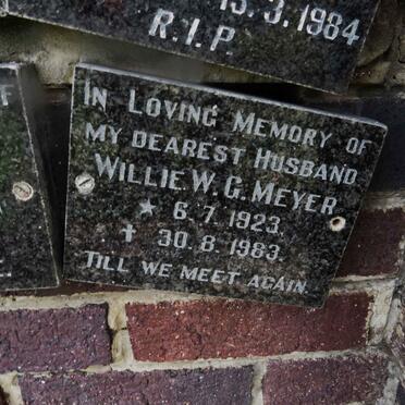 MEYER Willie W.G. 1923-1983