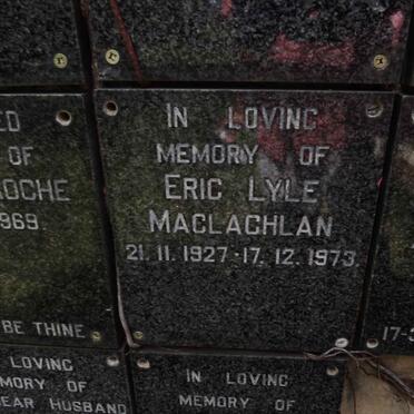 MACLACHLAN Eric Lyle 1927-1973