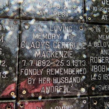 MACKENZIE Gladys Gertrude 1892-1973