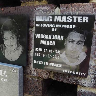 MACMASTER Vaugan John Marco 1985-2020
