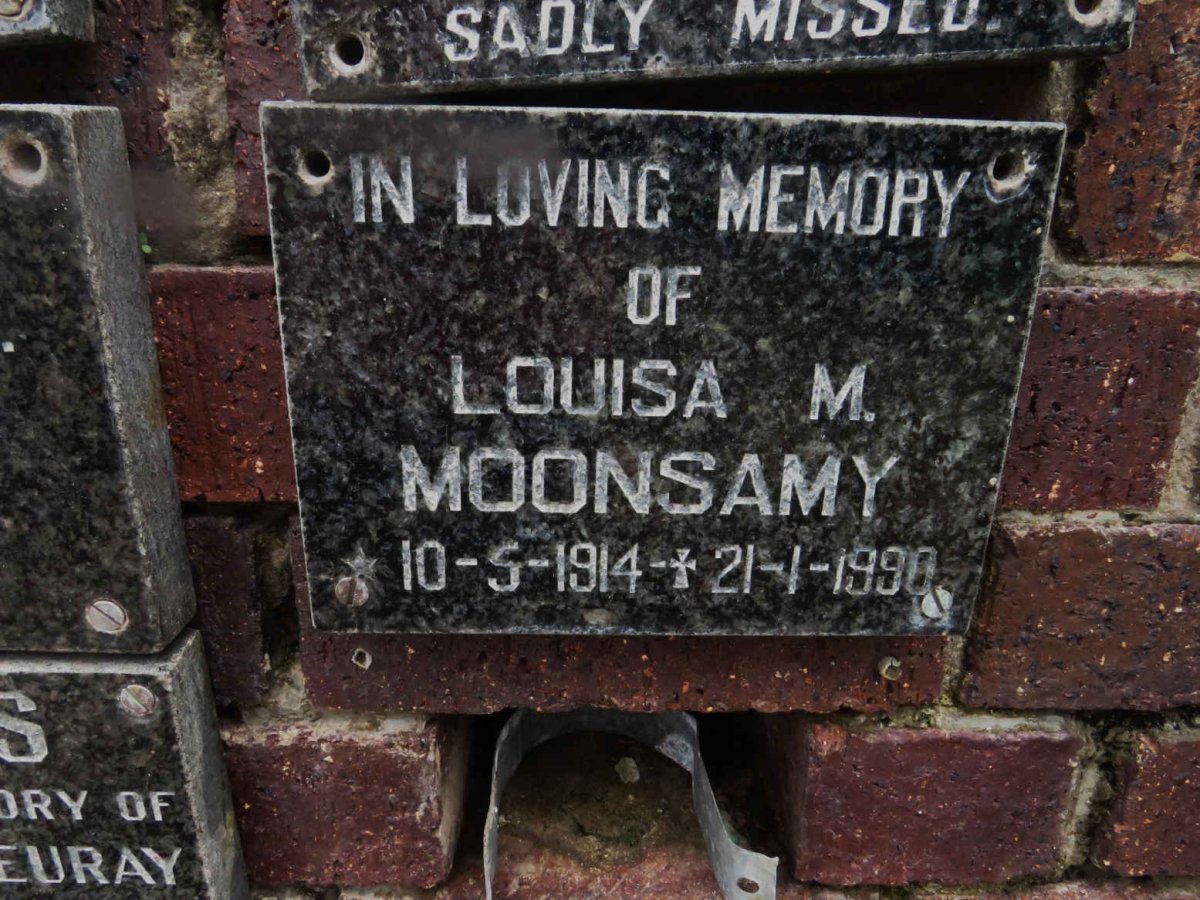 MOONSAMY Louisa M. 1914-1990