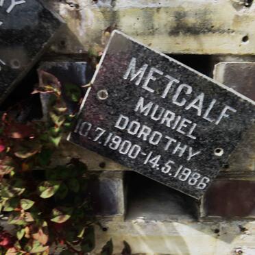 METCALF Muriel Dorothy 1900-1986