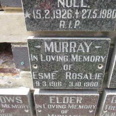 MURRAY Esme Rosalie 1916-1980