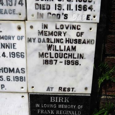 McLOUGHLIN William 1897-1966