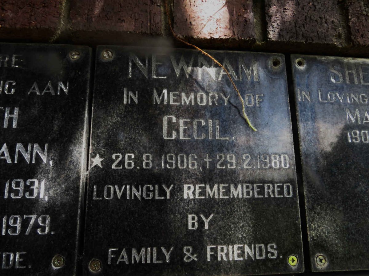 NEWNAM Cecil 1906-1980