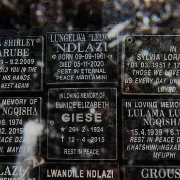 NDLAZI Lungelwa 1961-2020
