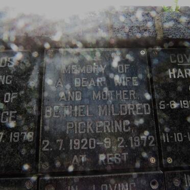 PICKERING Bethel Mildred 1920-1972