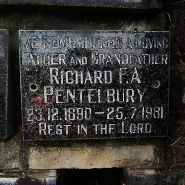 PENTELBURY Richard F.A. 1890-1981
