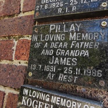 PILLAY James 1891-1986