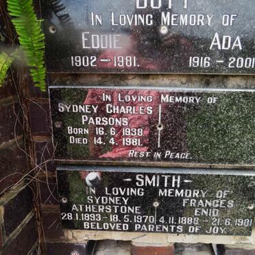 PARSONS Sydney Charles 1938-1981