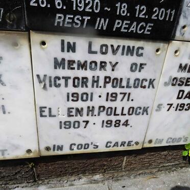 POLLOCK Victor H. 1901-1971 &amp; Ellen H. 1907-1984