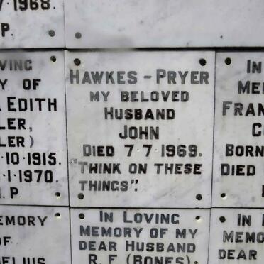 PRYER John, HAWKES -1969