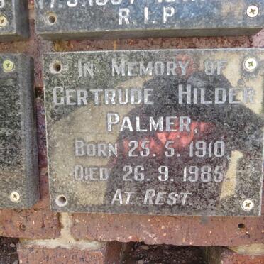 PALMER Gertrude Hilder 1910-1985