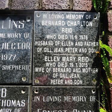 REID Bernard Charlton -1976 &amp; Ellen Mary -2015