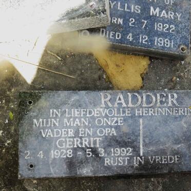 RADDER Gerrit 1928-1992