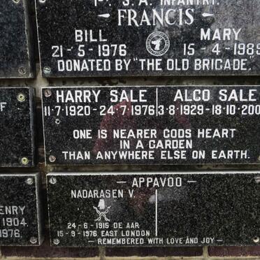 SALE Harry 1920-1976 &amp; Alco 1929-2004