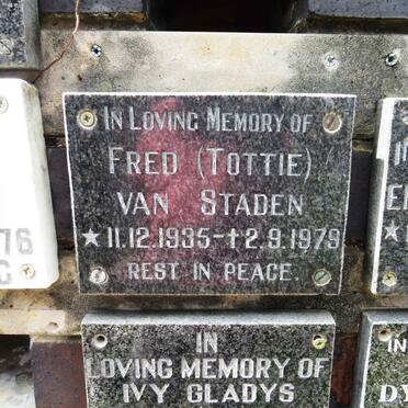 STADEN Fred, van 1935-1979