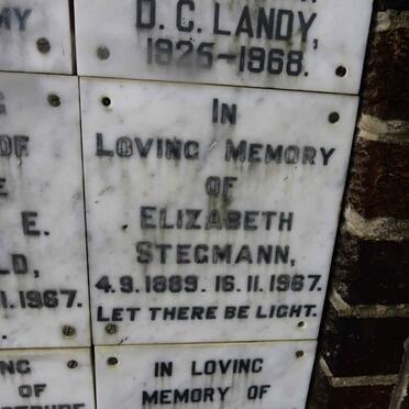 STEGMANN Elizabeth 1889-1967