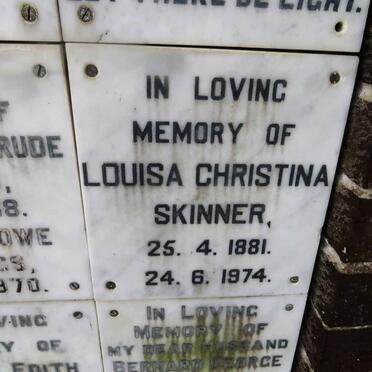 SKINNER Louisa Christina 1881-1974