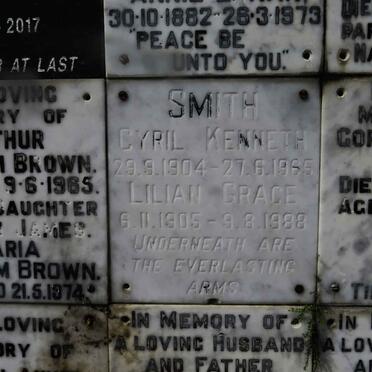 SMITH Cyril Kenneth 1904-1965 &amp; Lilian Grace 1905-1988