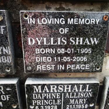 SHAW Dyllis 1905-2006