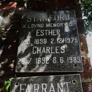 STANFORD Charles 1892-1983 &amp; Esther 1898-1975