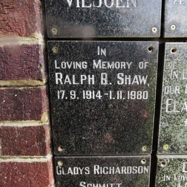 SHAW Ralph B. 1914-1980