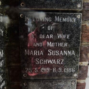 SCHWARZ Maria Susanna 1919-1986