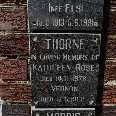 THORNE Vernon -1992 &amp; Kathleen Rose -1978