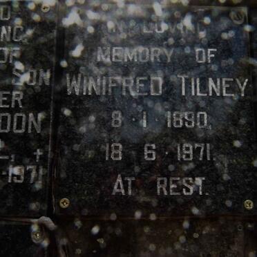 TILNEY Winifred 1890-1971