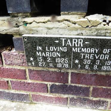 TARR Trevor 1923-1998 &amp; Marion 1925-1978