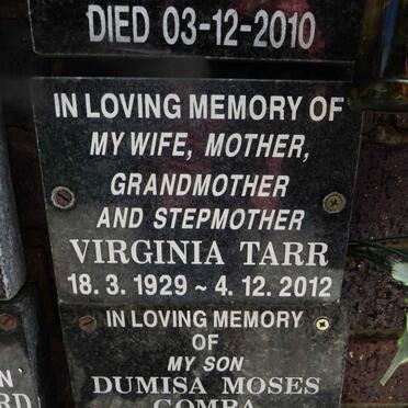 TARR Virginia 1929-2012