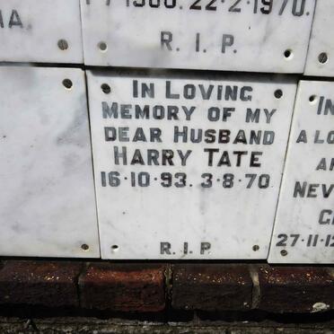 TATE Harry 1893-1970