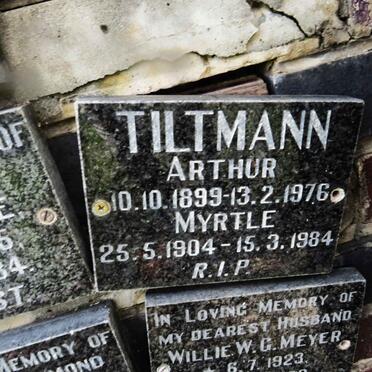TILTMAN Arthur 1899-1976 &amp; Myrtle 1904-1984