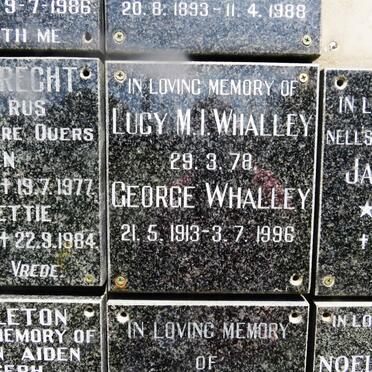 WHALLEY George 1913-1996 &amp; Lucy M.I. -1978