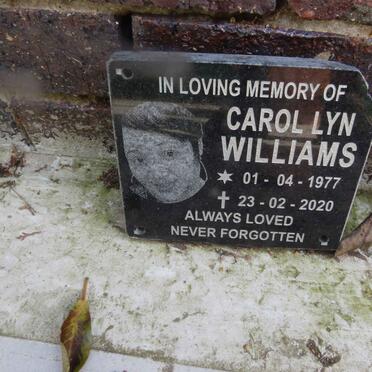 WILLIAMS Carol Lyn 1977-2020