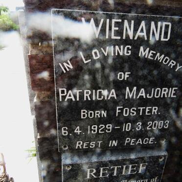 WIENAND Patricia Majorie nee FOSTER 1929-2003