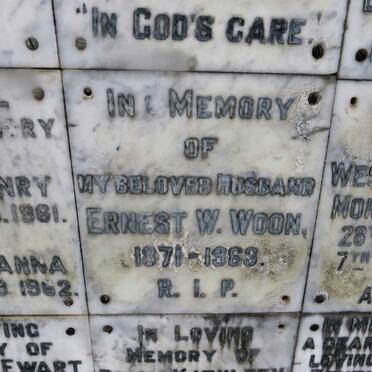 WOON Ernest W. 1871-1963