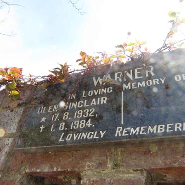 WARNER Glen Sinclair 1932-1984