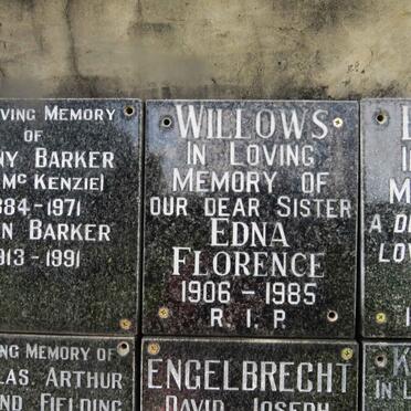 WILLOWS Edna Florence 1906-1985