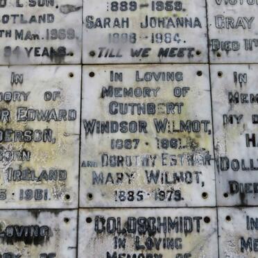 WILMOT Cuthbert Windsor 1887-1961 &amp; Dorothy Esther Mary 1885-1979