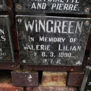WINGREEN Valerie Lilian -1990